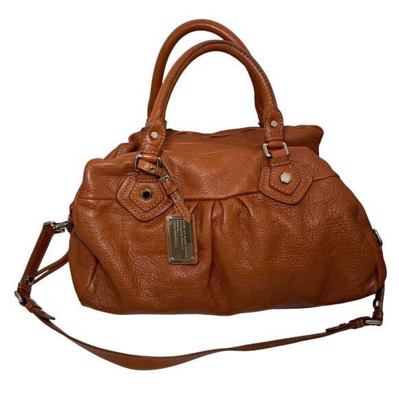 Marc by Marc Jacobs Classic Q Groovee Shoulder Bag Brown Pebble Leather - Picture 1 of 16